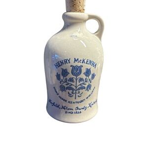 Cream and Blue Ceramic Jug